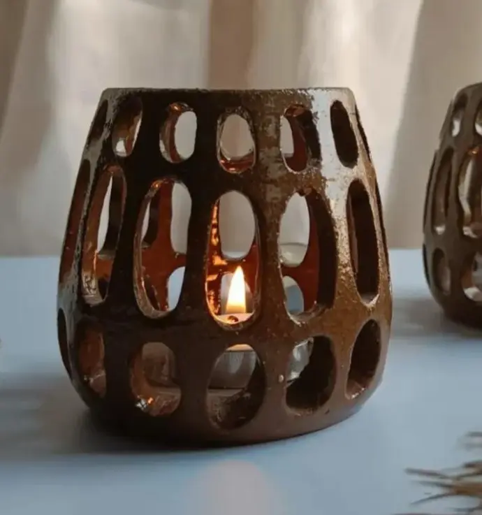 Create an ambiance with our handmade, carved, modern, bohemian, minimalist, and unique cutwork table lamps.